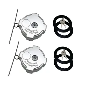 03-37017-002 Phoddar Aluminum Semi Truck Diese/l Fue/l Tank Locking Gas Cap 2pcs Fit