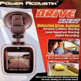 Power Acoustik 313112626694 Dvalt Lane Departure Front Collision Warning System With Dvr #2