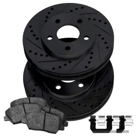 Bbcr.40138.02 Power Sport Powersport Rear Brakes And Rotors Kit Brake Pads