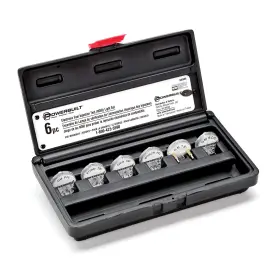 940580 Powerbuilt 6 Piece Deluxe Noid Light Test Kit Fuel Injector Components Black