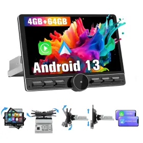 Pyniro 708500306065 Single Din Car Radio Stereo Universal 8 Core Rotatable Touchscreen1