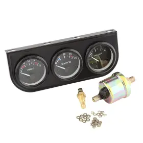 Qiilud0mzqig89k Qiilu Oil/volt/water Gauge With Stainless Steel 3 In 1 Voltmeter Water Temp O