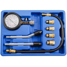 L1918 Qnkaa Professional Petrol Engine Compression Tester Kit Fuel Cylinder Pressure Blue