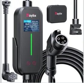 Ray16a2 Raylix Level 1 And 2 Portable Ev Charger Nema 5-15 6-20 Adapter 16a