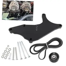Rs008-bk Riaiciing Upgraded Ls Dual Alternator Bracket Kit For Truck Suv Compatible With 4.8l
