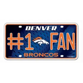 9474630864 Rico Industries Denver Broncos License Plate #1 Fan