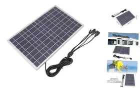 Rizghwoyzo1vbh5w8g Rizghwoy Solar Panel Battery Charger 15w High Efficiency Outdoor Power Supply For