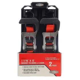 Rp070922ph Roadpro Ratchet Tie Downs W S Hook 1.06in X 12ft