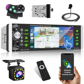Roinvou-a3529a3us31-c251 Roinvou Single Din Touchscreen Car Stereo With Carplay And Android Auto 5.1 Inch 1 D