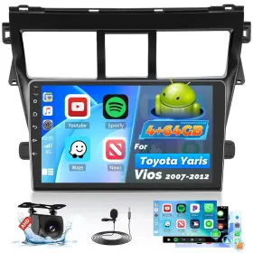 Roinvou-a7290a3662h1mi2-31us Roinvou For Toyota Vios Yaris 2007-2012 Android 13.0 Car Radio Stereo Gps Wifi Camera