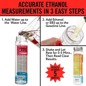 Gas101 Samorillo 2-pack Reusable Ethanol Testing Kit - Wide Mouth Fuel Test Bottle For E85 #3