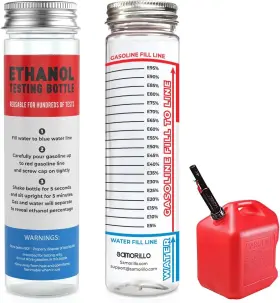 Gas101 Samorillo 2-pack Reusable Ethanol Testing Kit - Wide Mouth Fuel Test Bottle For E85