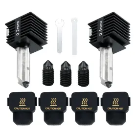 Hsrq0117 Seulqirw Hsrq0116 2 Pack A1/a1 Mini Hotend Upgrade Kit - 0.2mm And 0.4mm Hot End Extruder With 0