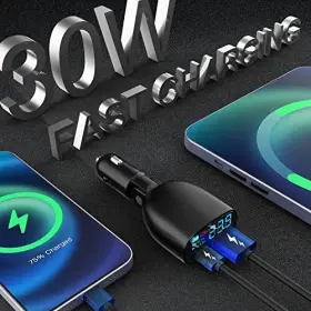 Shenzhen Newtowe Techonogy Co. Ltd 724184976837 Usb C Car Charger With Voltage Display 20w Pd Fast & #3