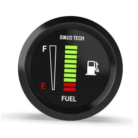 Isbbcn1222f Sinco Tech 12v Universal 2 Inch 52mm Fuel Level Gauge Auto Car Meter White Led