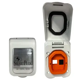 Smartplug 682500442384 Data Port Case/inlet Only - White Cover Without Ne Blank Plug O... Bdbpw