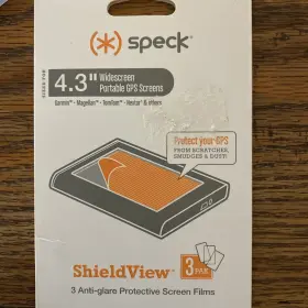 Speck Gps4-shvw-a025mt Shieldview 4.3 Inch Gps Screen Protectors 3-pack Anti Glare Garmin Tomtom New