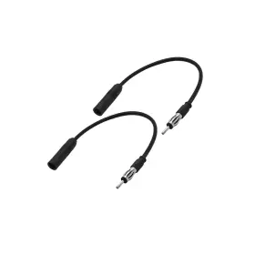 B44856 Strendier 2pcs 12.6 Inch Car Radio Antenna Extension Cable Male To Female Am/fm Antenn