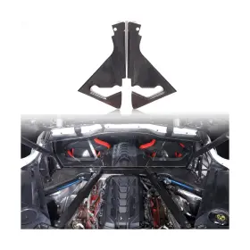 Hsjs-6546 Suetlcoity Genuine Carbon Fiber Engine Bay Panel Cover Compatible With Chevrolet Corvett