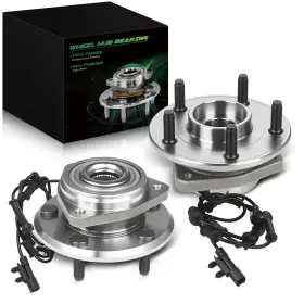 513369 Szkaidag Set Of 2 Front Wheel Bearing And Hub Assembly With Abs 5-lug Fit For -jeep