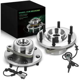 515125 Szkaidag Set Of 2 Front Wheel Bearing And Hub Assembly With Abs 6-lug Fit For -nissa