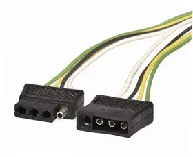 Tc43844 Teleflex Sierra International 4-pole Shrouded Flat Trailer Connector Set With