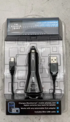 Tsi4306b The Sharper Image Usb Car Charger And Mini Cable Lot Of 20
