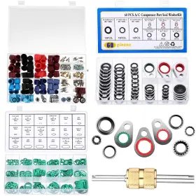 Jyd-threlaco-1234 Threlaco Car A/c Valve Core Cap Set 188 Pcs Dust 270 O-ring Kit 60 Compres