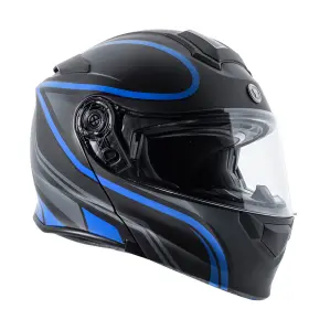 T28b15vp424 Torc T28b Flip Bluetooth Motorcycle Dot Helmet Dual Visor Vapor Blue Large L