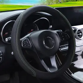 Turbo-roofinds 313056876827 1pc Steering Wheel Cover Breathable Leather Anti Slip Pu Covers