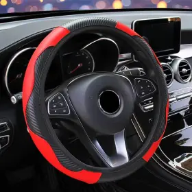 Turbo-roofinds 313105250295 Car Steering Wheel Cover Breathable Anti Slip Pu Leather Covers Suitabl #2