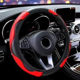 Turbo-roofinds 313105250295 Car Steering Wheel Cover Breathable Anti Slip Pu Leather Covers Suitabl