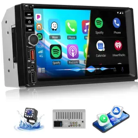 B0fncr5qd1 Unitopsci Double Din Wireless Carplay Android Auto Car Radio 7 Inch Hd Touch Screen Ca