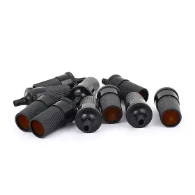 Uxcell 602451300311 Auto Car Plastic Cigar Cigarette Lighter Female Socket Connector Black 10pcs