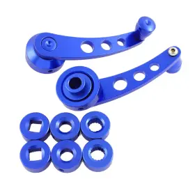 Uxcell 712662009948 Blue Billet Aluminum Window Crank Handle Winder Kit For Truck Car Door