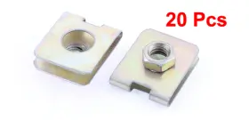 Uxcell 712662907763 20pcs Metal Screw U-type Clips Speed Nuts For Car License Plate #2