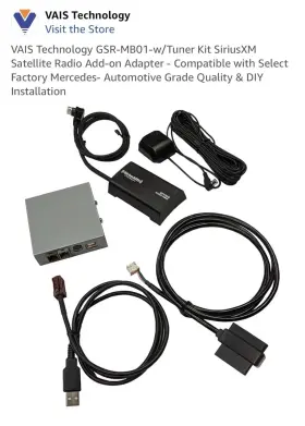 Vais Technology Gsr-mb01-w Siriusxm Satellite Radio Add-on Adapter