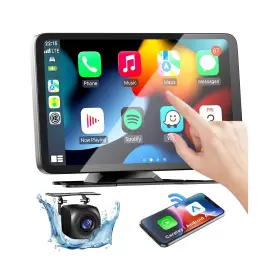 Veqotya 803173331656 Wireless Apple Carplay Screen For Cars 7 Inch Hd Portable Car Stereo Touch Scree