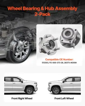 Vevor 197988357940 Front Wheel Bearing And Hub Assembly Pair For 2014 Subaru Forester/impreza