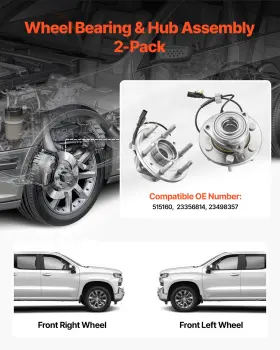 Vevor 197988358275 Front Wheel Bearing And Hub Assembly Pair For 2020 Cadillac Escalade 4-door