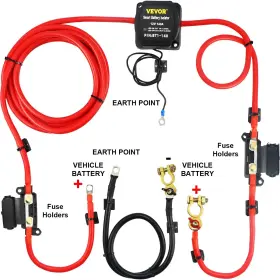 Fdcdjdqtjmmyyimpbv0 Vevor Dual Battery Isolation Kit 6m 12v Auto Split Charge Relay System With 140amp V