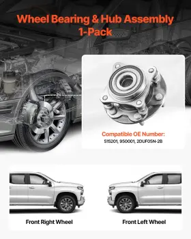 Qat-3989 Vevor Front Wheel Bearing And Hub Assembly For 2021 Toyota 4runner Sport Utility