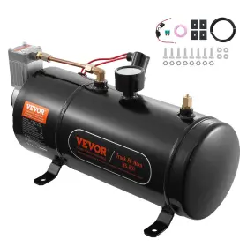 Qlbcqgyysjzcf2jllv9 Vevor 12v Air Compressor With Tank 0.8 Gallon/3 L Train Horn 120 Psi