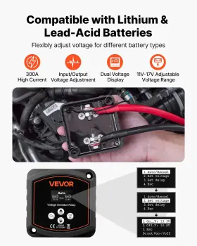 Sdcgljdqdjqs8q4ol001v9 Vevor Dual Battery Isolator 12v 300 Amp Manual And Automatic Vsr Voltage Sensitive