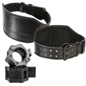 Liftlocks1 Victor Fitness 671339709133 Vtbbks Small Leather Lifting Belt Barbell Clamps