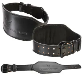 Victor Fitness 810021843926 10mm Thick 4 Inch Powerlifting Leather Belt - Small