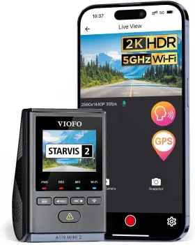 A119 Viofo 194044000789 Dash Cam Mini 2 Sony Starvis 2k Sensor 256gb High Endurance Sd Card