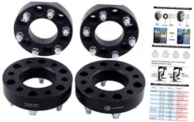 Cg608-324 Vlauto Black Forged 6x5.5 To 6x135 Wheel Adapters 1.25 Inch With 14x1.5 Studs