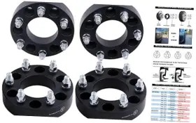 Cg608-384 Vlauto Black Forged 6x5.5 To 6x135 Wheel Adapters 1.5 Inch With Inch-pack Of 4