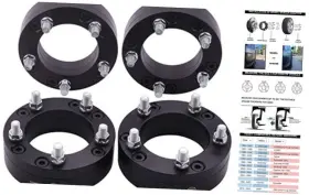 Cg611-504 Vlauto Black Forged 6x5.5 To 5x4.5 Wheel Adapters 2 Inch With 14x1.5 Inch-pack Of 4
